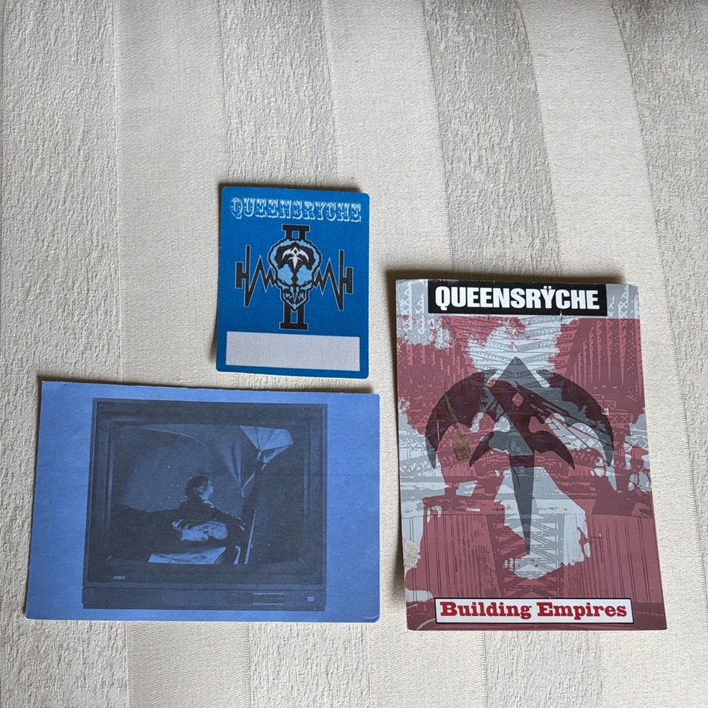 Queensrÿche Vintage Building Empires Silent Lucidity Postcard Sticker Set